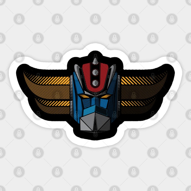 091b Grendizer wide Sticker by Yexart